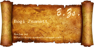 Bogi Zsanett névjegykártya